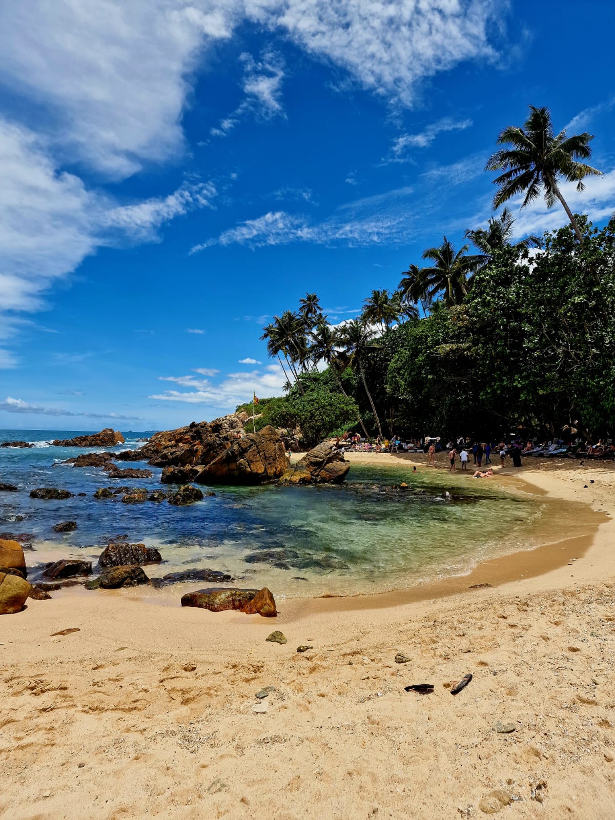 A tropical beach on the coast of Sri Lanka