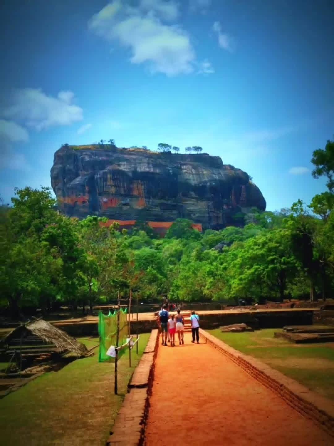 Sigiriya Rock Fortress above its historic gardens