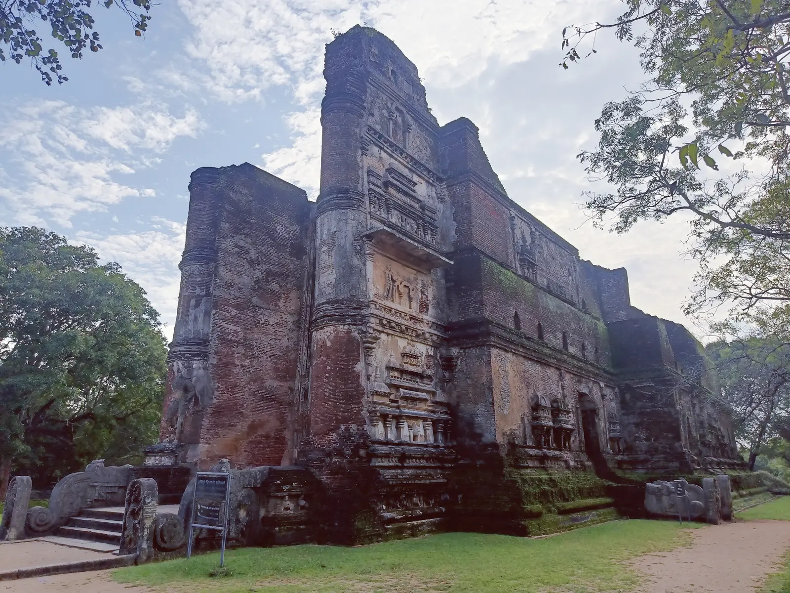 Ancient stone temple ruins in Polonnaruwa